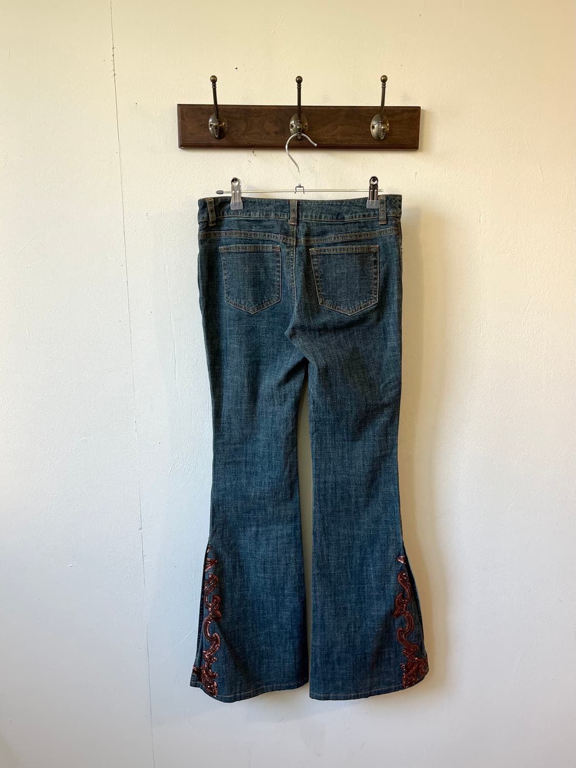 NOVESPAZIO 자수 트임 데님 진 상품이미지3