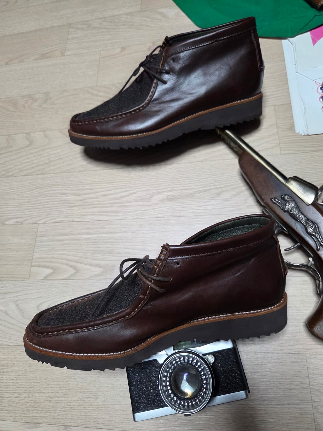 (2~3회 착용) BASSO 구두 트위드 처카 상품이미지7