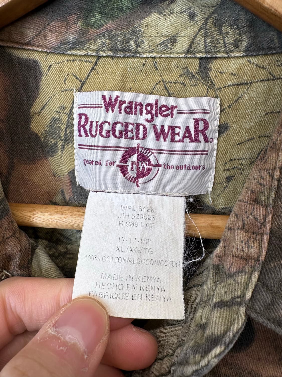 랭글러 90s 빈티지 러기드웨어 트리카모 셔츠 상품이미지7