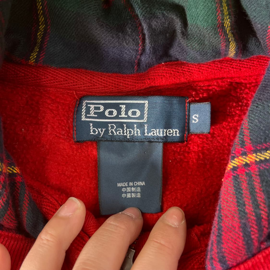 95 폴로 랄프로렌 빅포니 레드 후드집업 상품이미지3