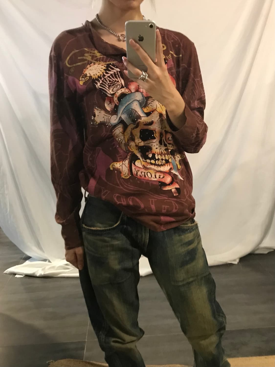 Ed Hardy Burgundy Long Sleeve 상품이미지5