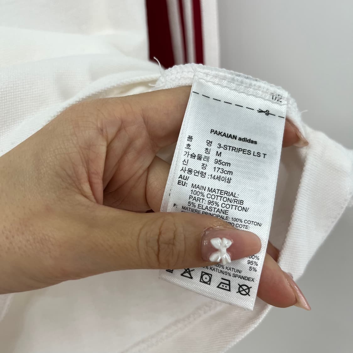 아디다스 레드 화이트 나그랑 롱슬리브 긴팔티 상품이미지6