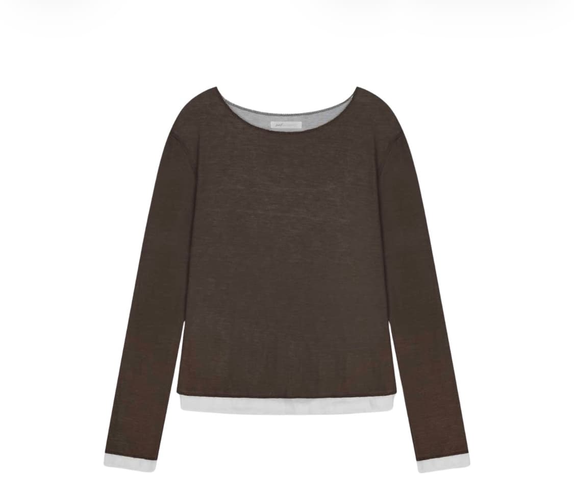 사파리스팟 롱슬리브 Layered Edge Sleeve Brown 상품이미지1