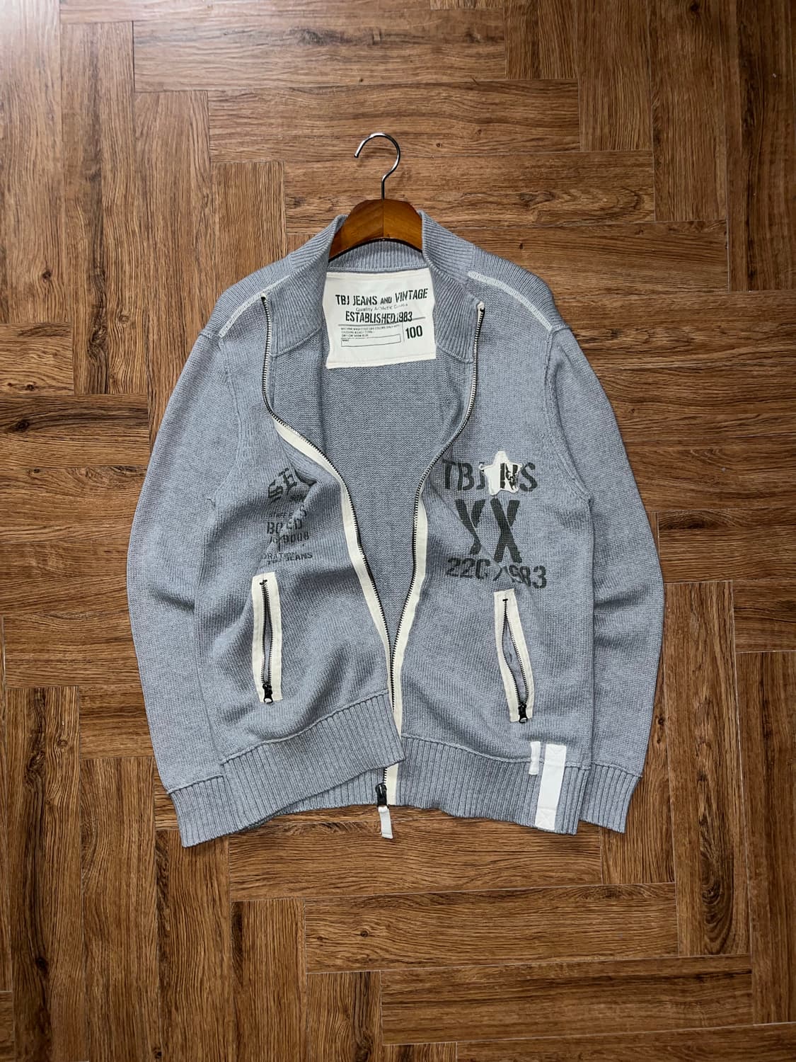 빈티지 y2k 디테일 니트 집업 상품이미지4