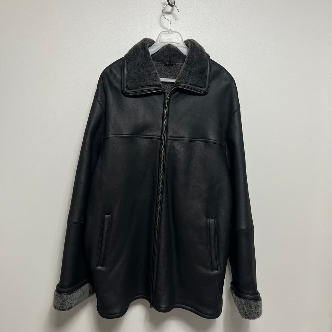 남성 무스탕 자켓 블랙 xl 상품이미지1