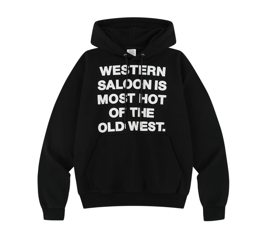 더바이닐하우스 타이포 후드티 블랙 상품이미지1