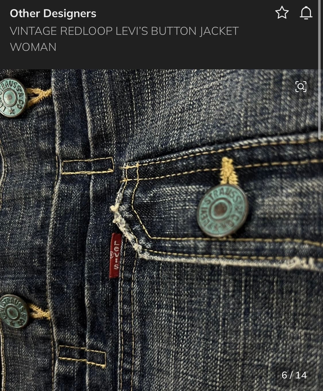 리바이스 빈티지 데님 자켓 상품이미지6