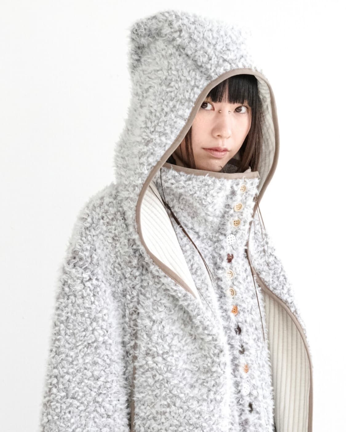 샵페어리 후드머플러 브라운 상품이미지2