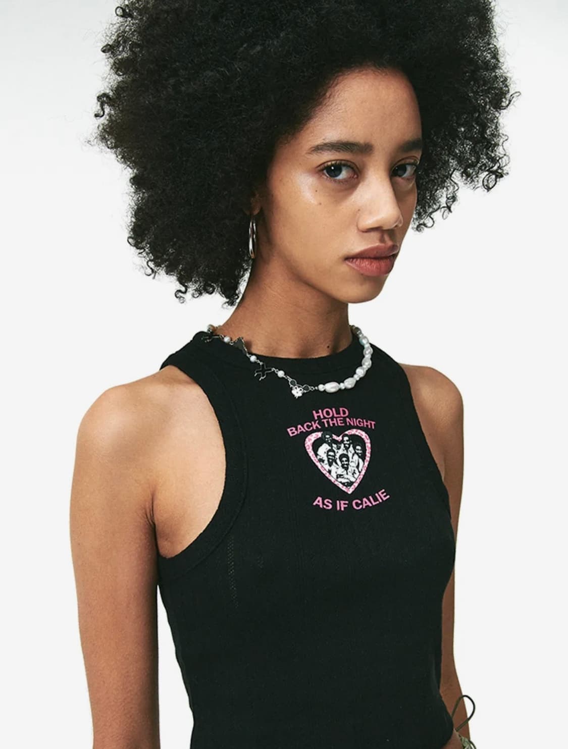 에즈이프캘리) 프린팅 크롭 나시 상품이미지5