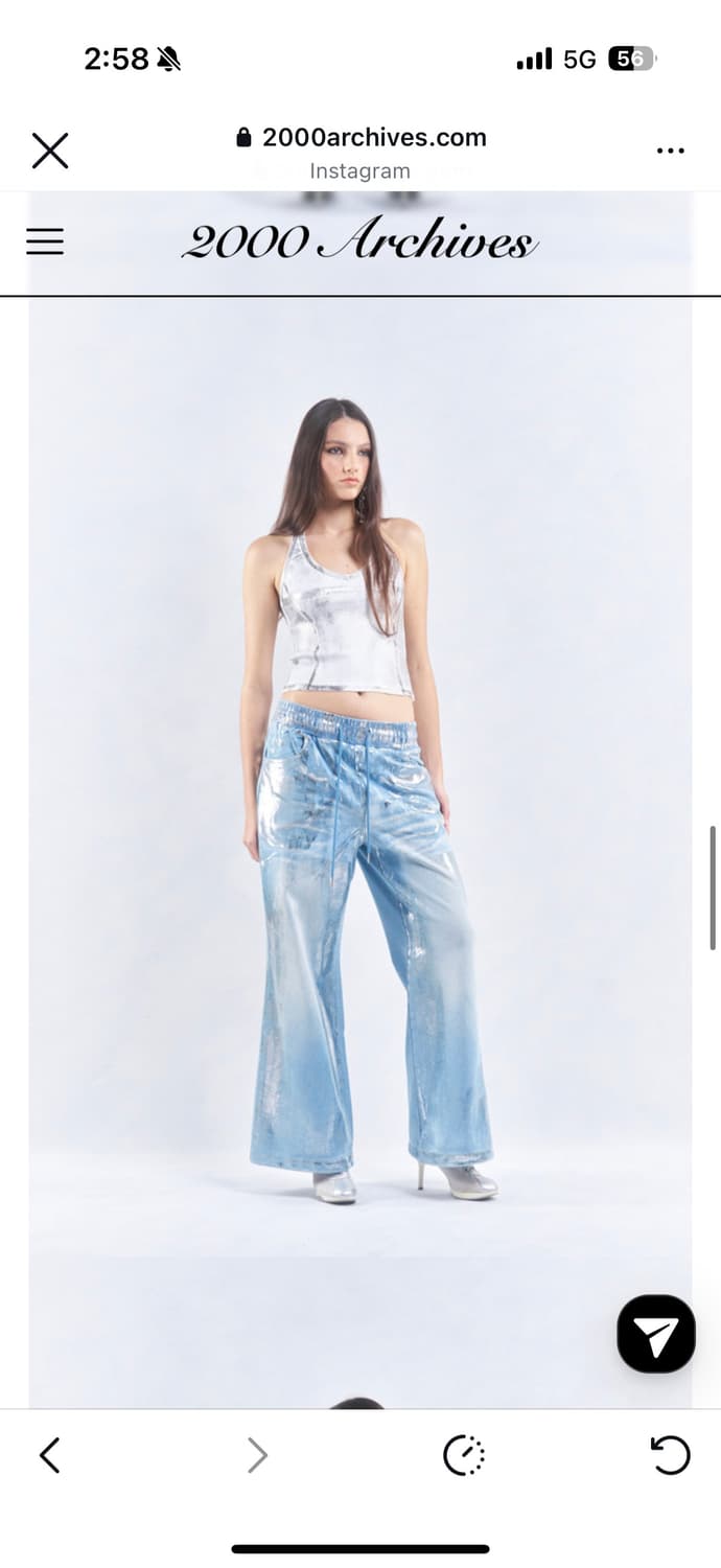 2000아카이브 DENIM METALLIC SWEATPANTS 상품이미지1