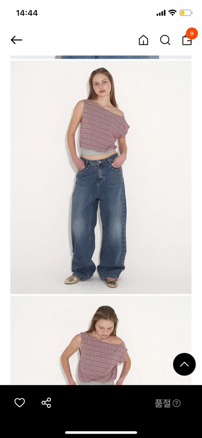 Polysooem 스터드 데님 STUDDED WASHED JEA 상품이미지2