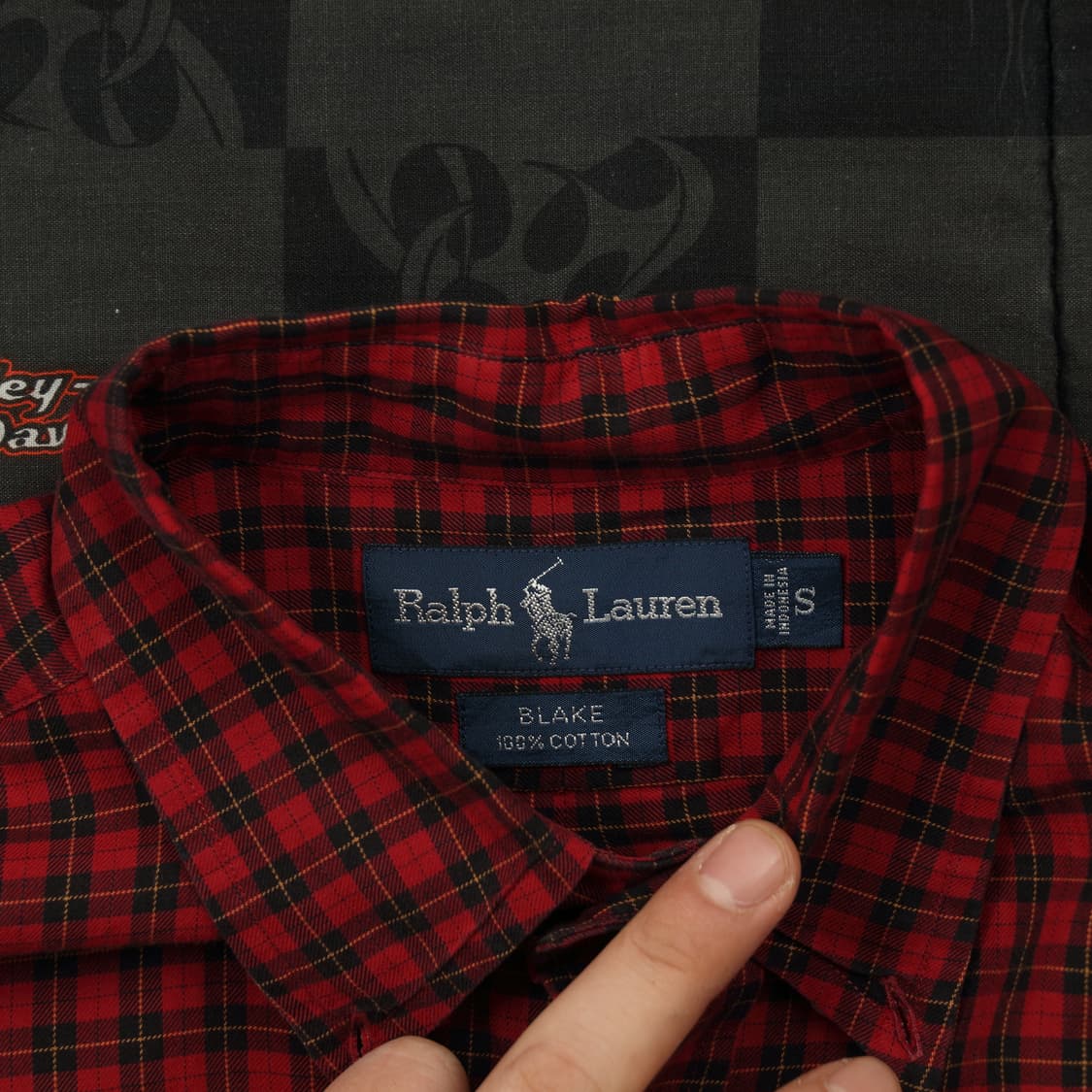 폴로 깅엄 체크 셔츠 L B70 상품이미지3