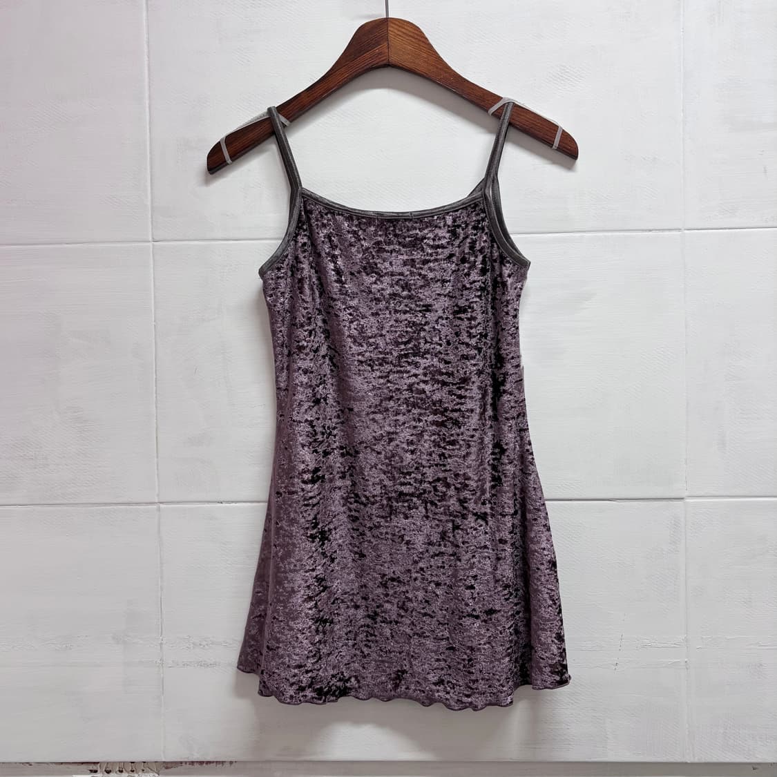 ANDISSTION 패치 벨벳 퍼플 나시 슬리브리스 JPN 상품이미지4