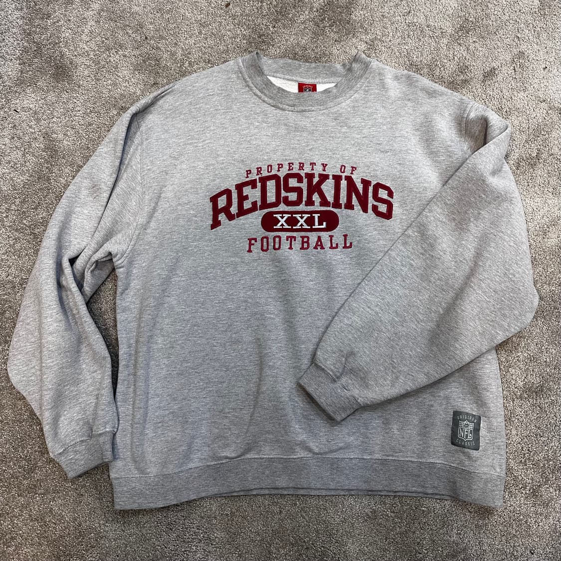 리복Xnfl  그레이 워싱턴 레드스킨 크루넥 스웻셔츠L 상품이미지1