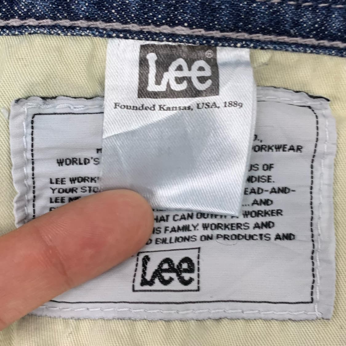 [37] LEE 와이드핏 징 비즈 디테일 데님팬츠 상품이미지5