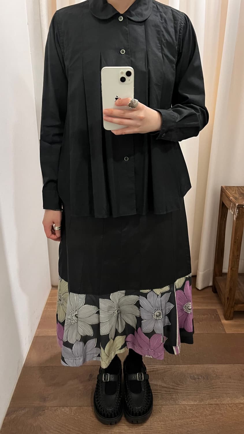 Cutting Line Floral Docking Skirt 상품이미지2