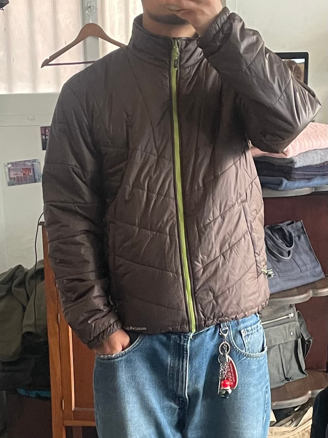 몽벨 경량 패딩 브라운 XL 상품이미지3