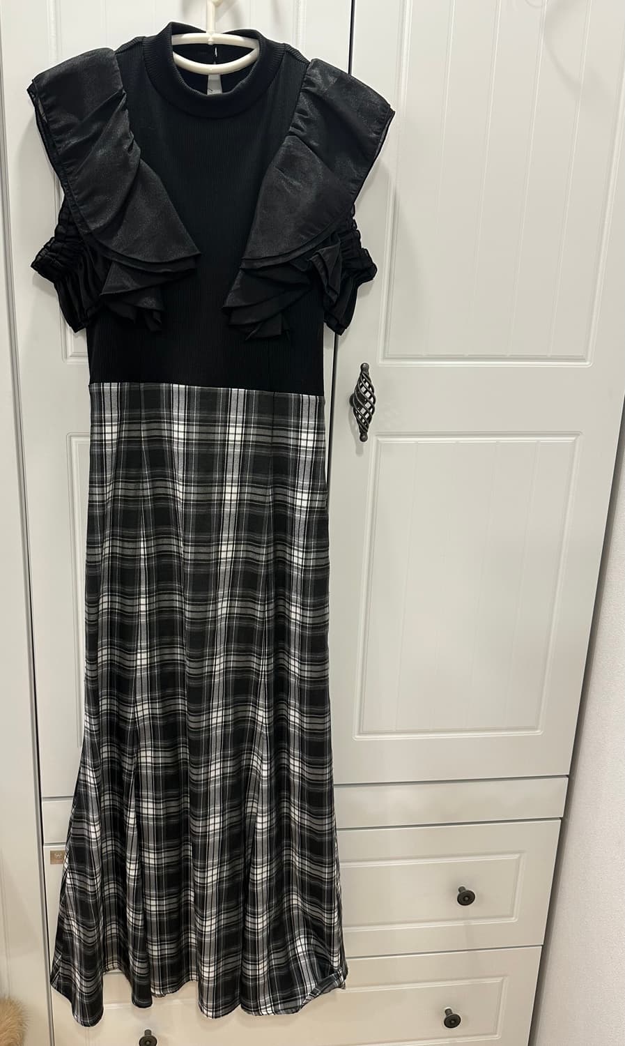 Ingni 잉그니 체크 블랙 롱원피스 일녀 스나계 스나이델 오네갸루grl 상품이미지2