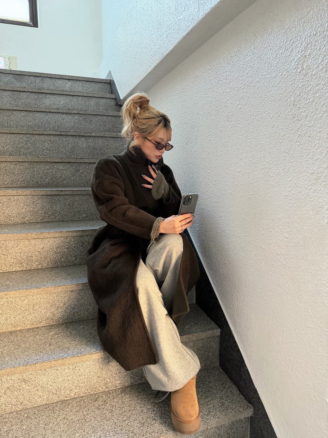 카키 오버핏 롱코트 상품이미지1