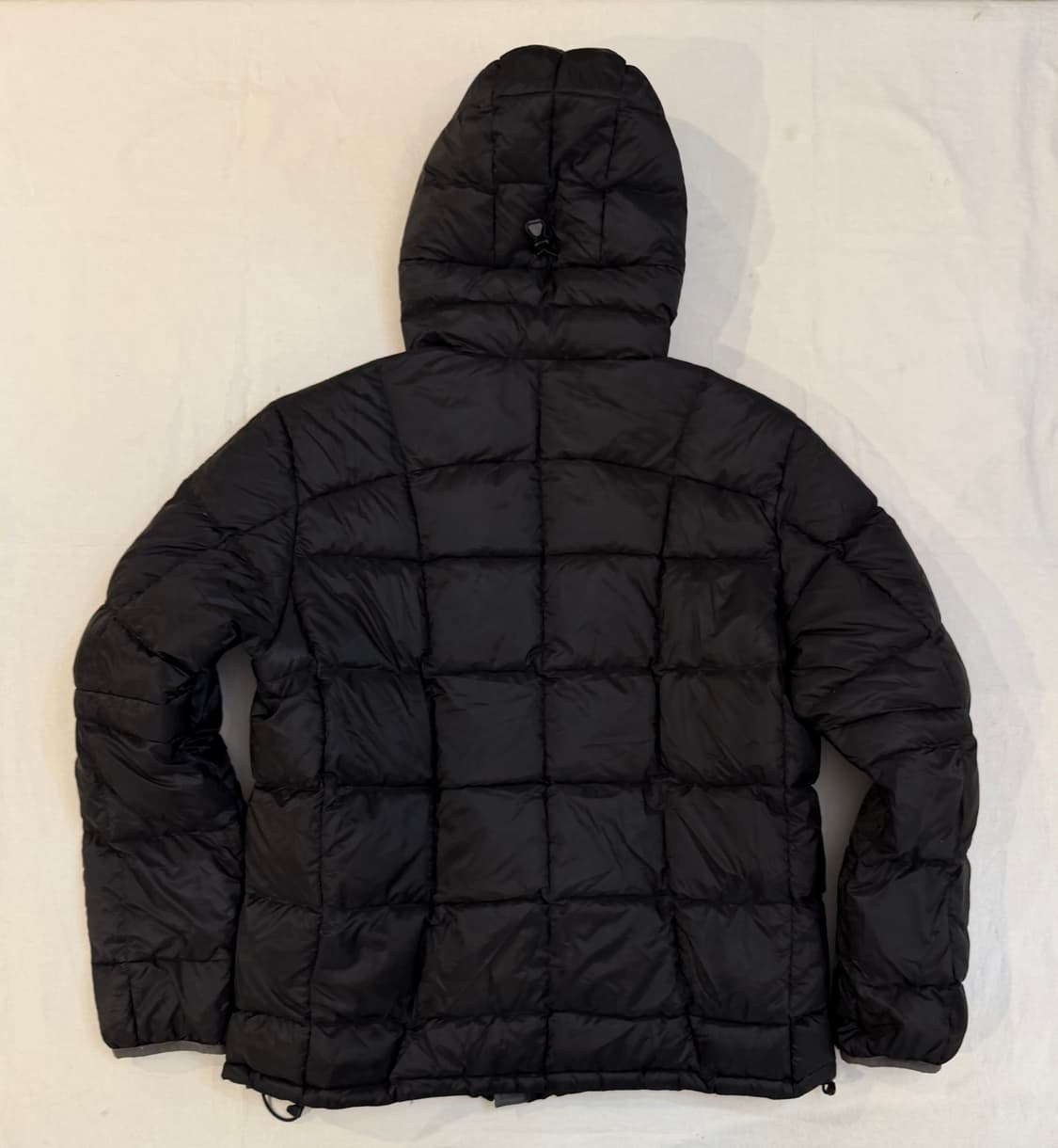 WMC 이중지퍼 덕다운 바둑판 경량패딩 블랙 상품이미지4