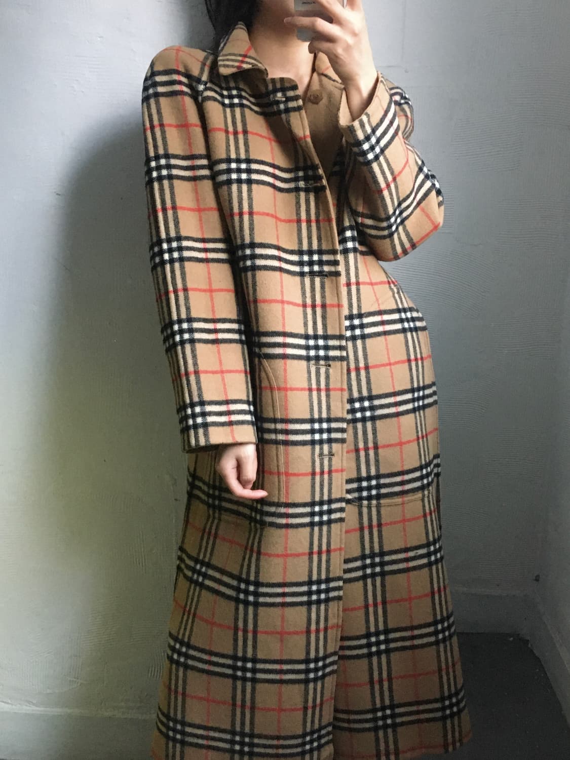 Burberry 버버리 리버시블 체크 울 코트 상품이미지1