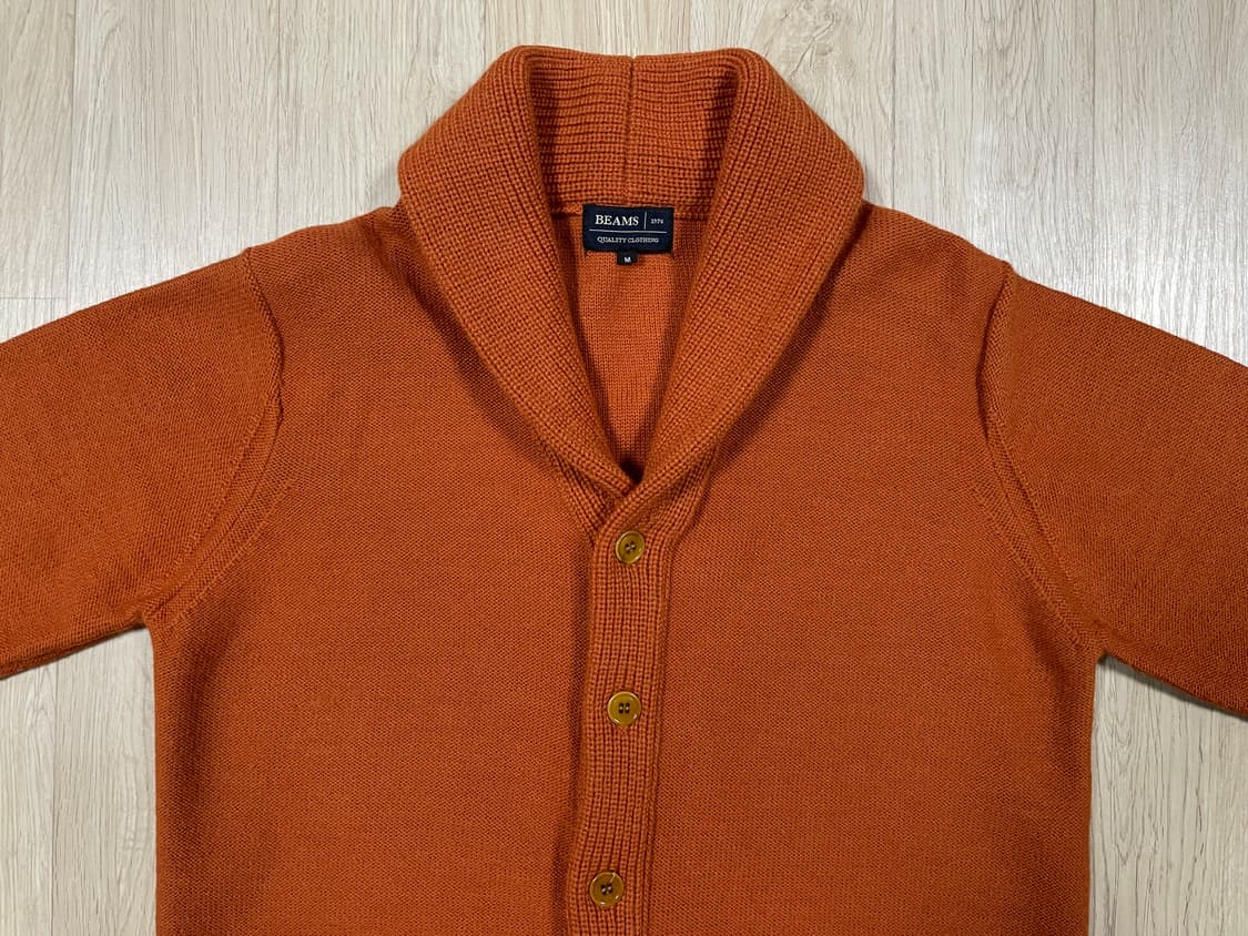 95) 빔즈 숄카라 가디건 다크오렌지 상품이미지5