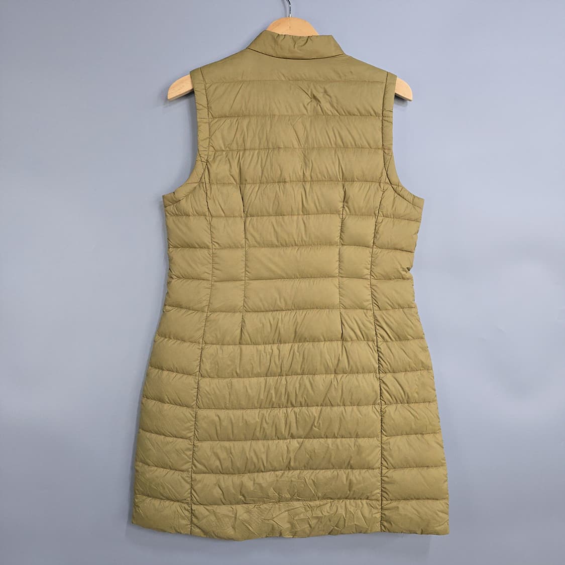 여성 밀레 경량 패커블 거위털 롱 패딩조끼 상품이미지3