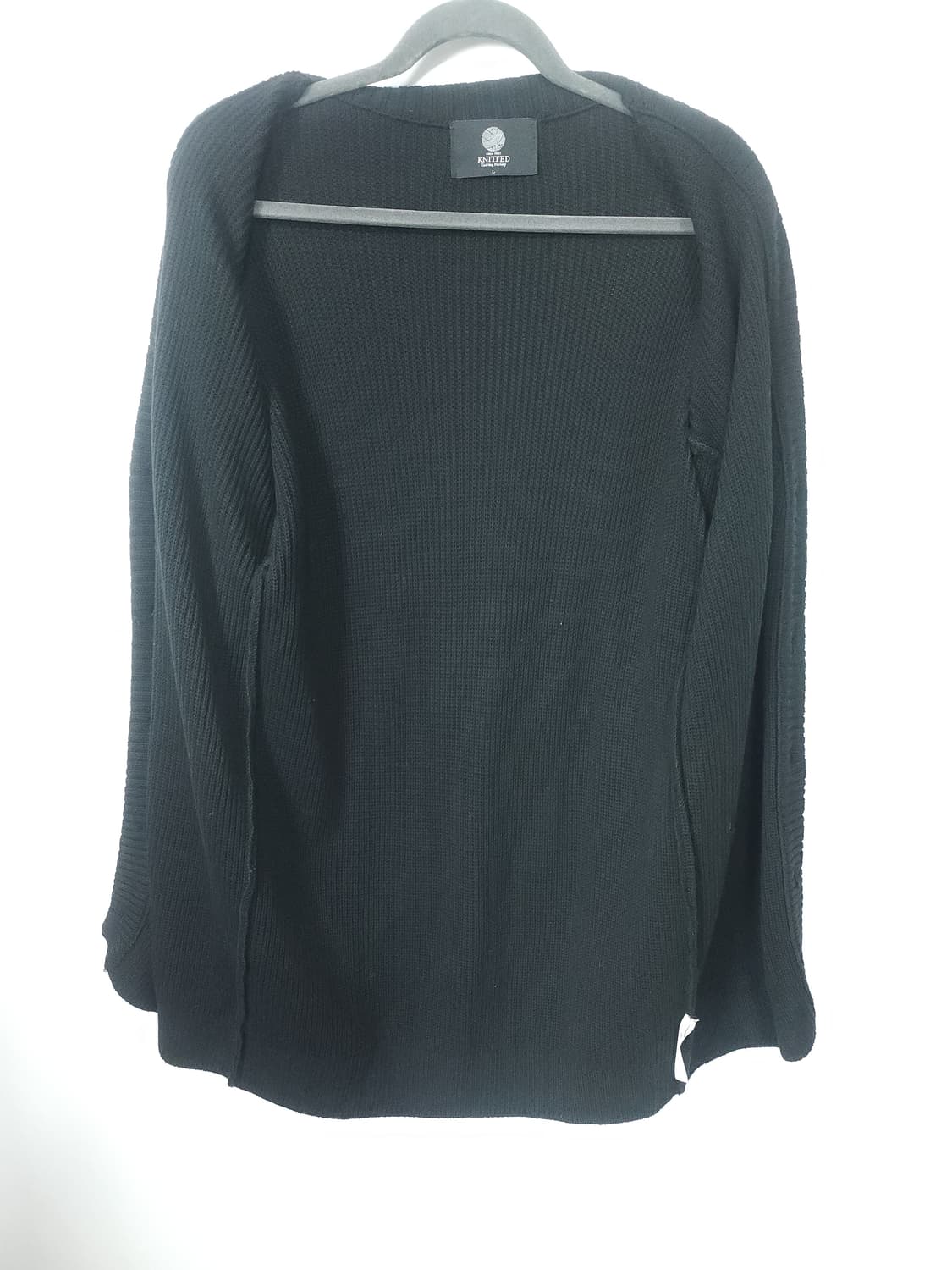 니티드 블랙 소프트니트 배색 가디건 100 L  새제품 상품이미지7