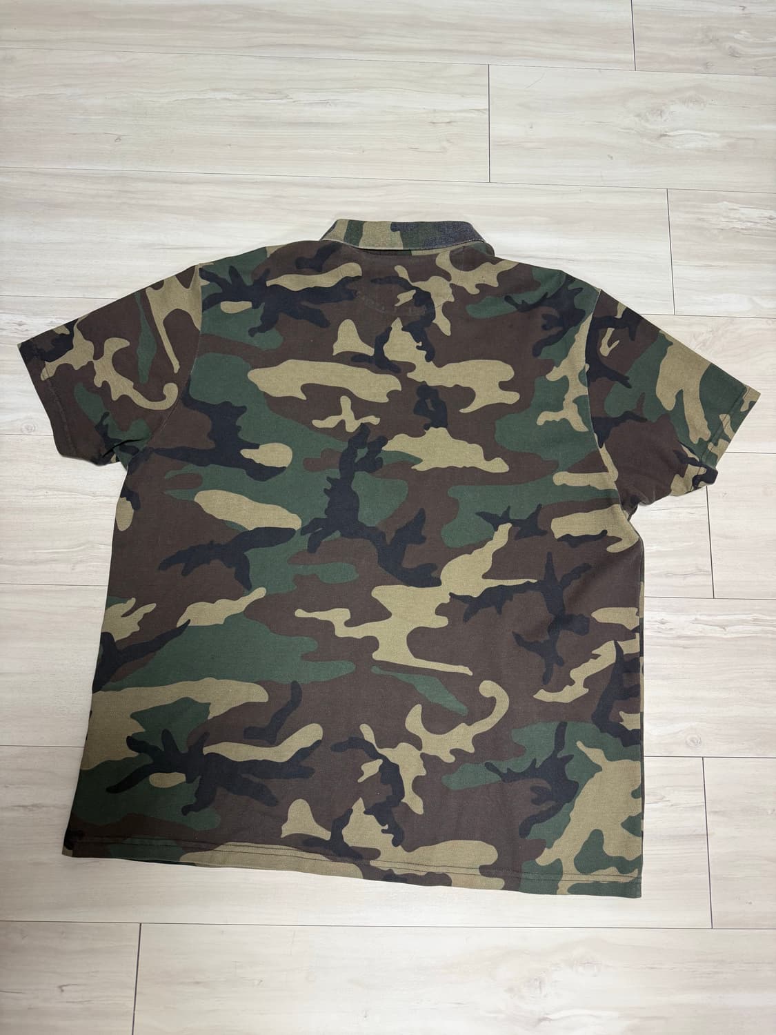 [XL]슈프림 워시드 카모 폴로 우드랜드 카모 25SS 상품이미지5