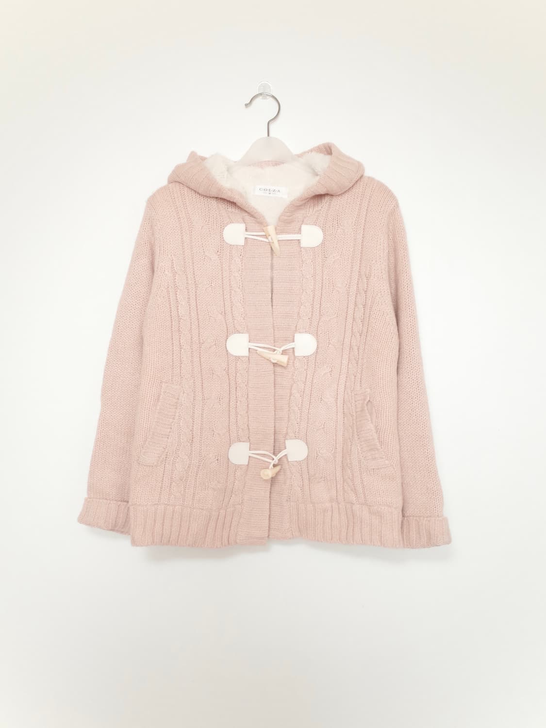 Colza 토글 후드 퍼 가디건 상품이미지3