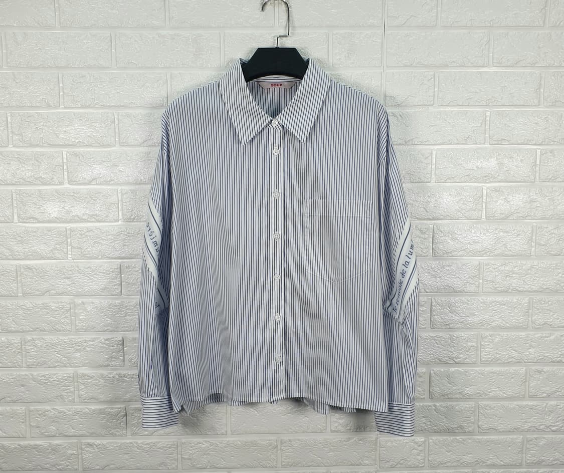 [F]SOUP 숲 레터링 스트라이프 셔츠 상품이미지2