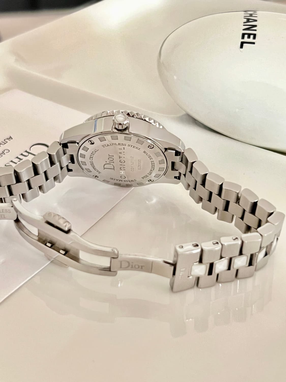Christian Dior 화이트 크리스탈 디올 여성 시계 상품이미지8