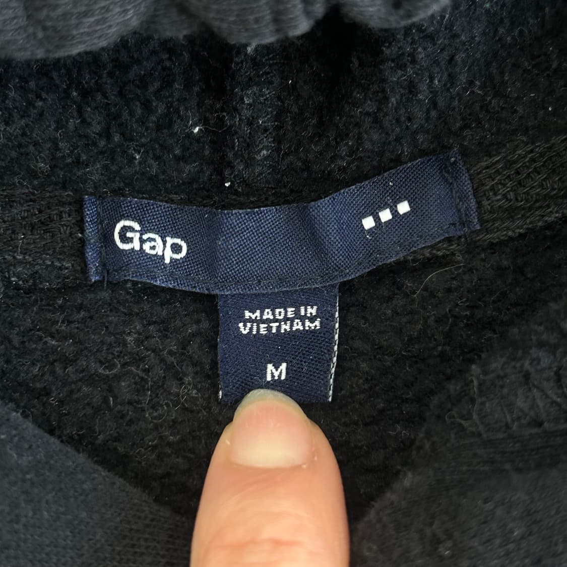 Gap 갭 그레이 로고 블랙 후드티 상품이미지5