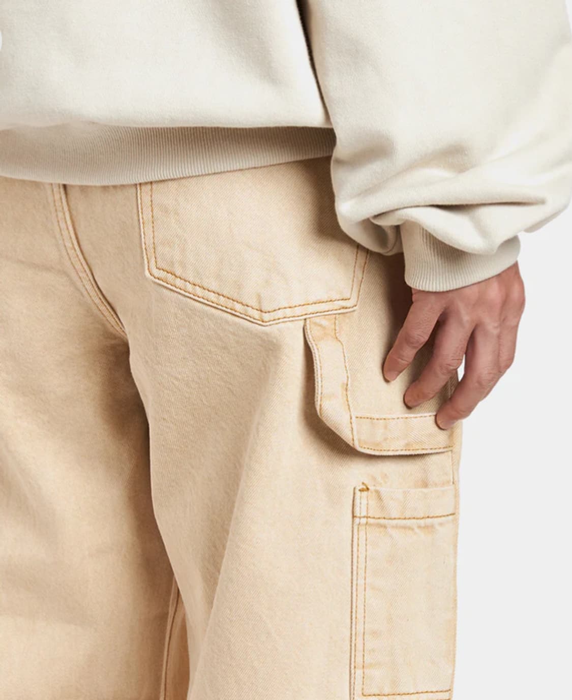 언어펙티드 21FW 와이드 데님 (Ecru 색상) 상품이미지4