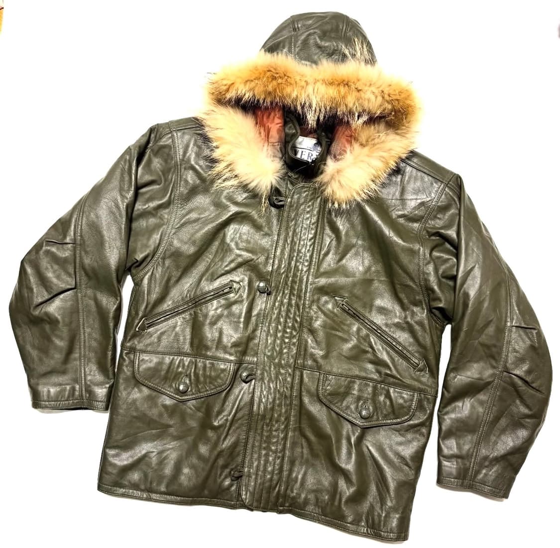 Vernon - 레더 후디드 파카 상품이미지1