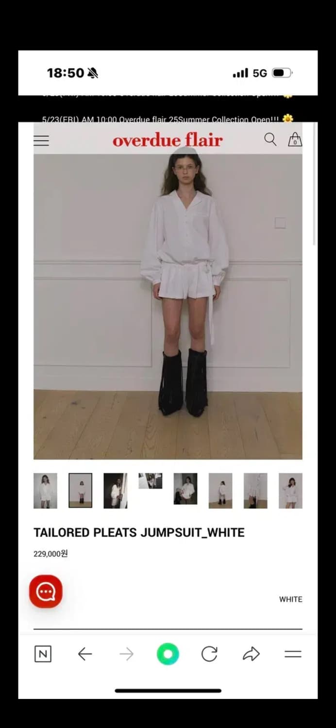 오버듀플레어 TAILORED PLEATS JUMPSUIT_WHITE 상품이미지2