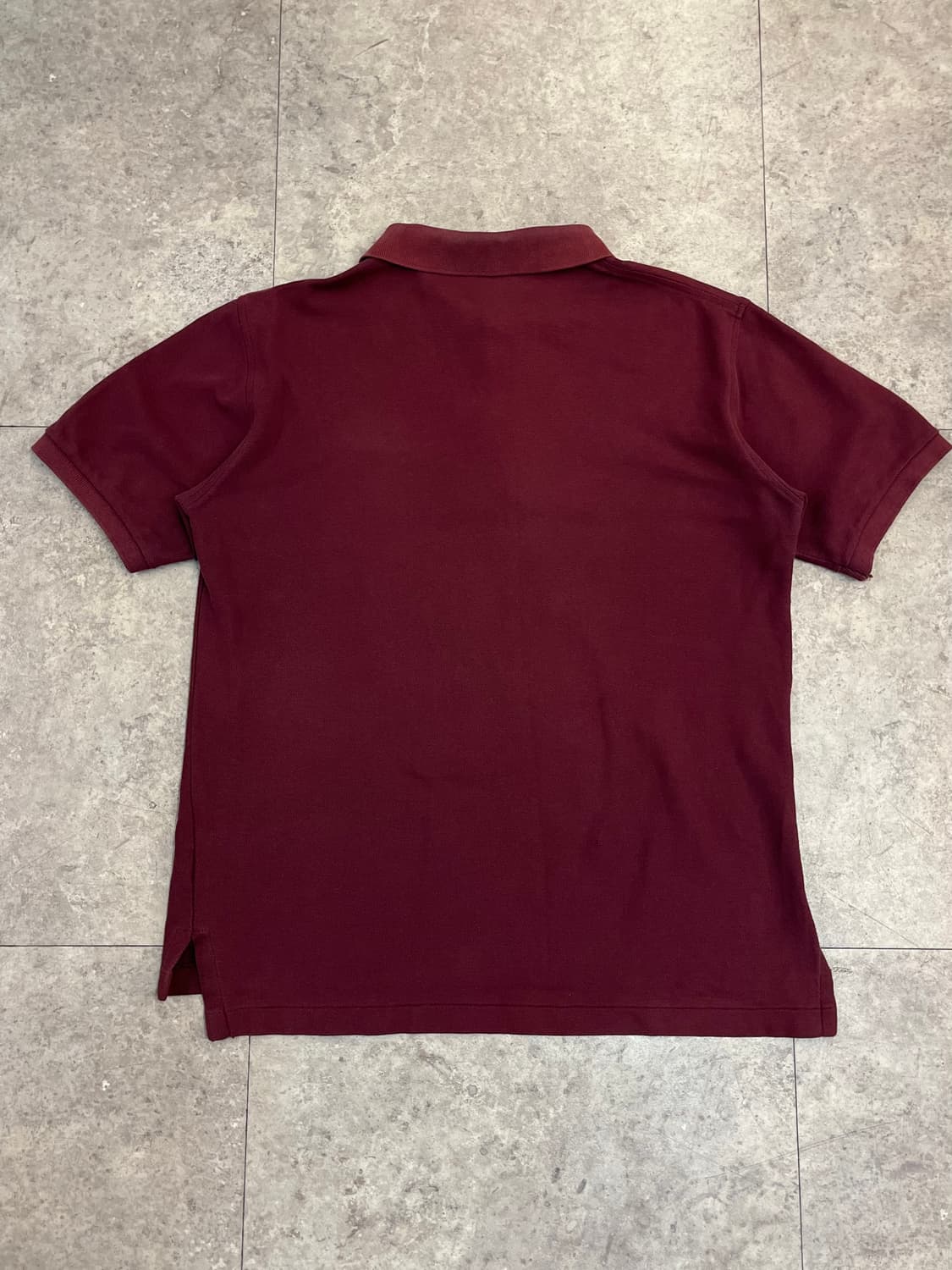 버버리 반팔 카라티 버건디 M #csz3799 상품이미지8