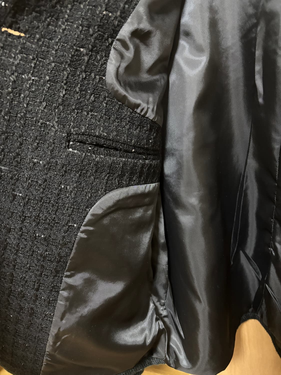 에이치모드 트위드 자켓 블랙 상품이미지4