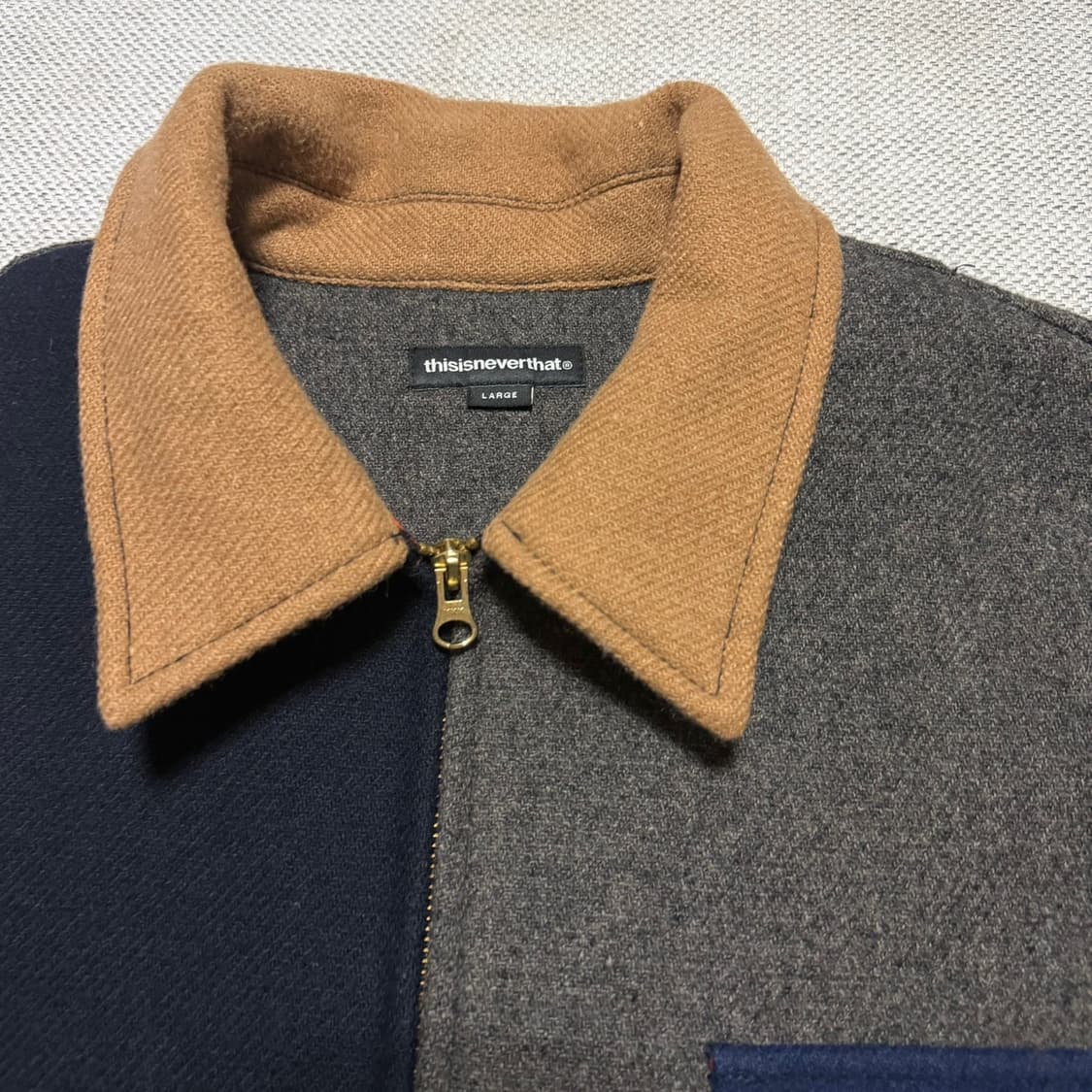 디스이즈네버댓 배색 울 카라 자켓 상품이미지2