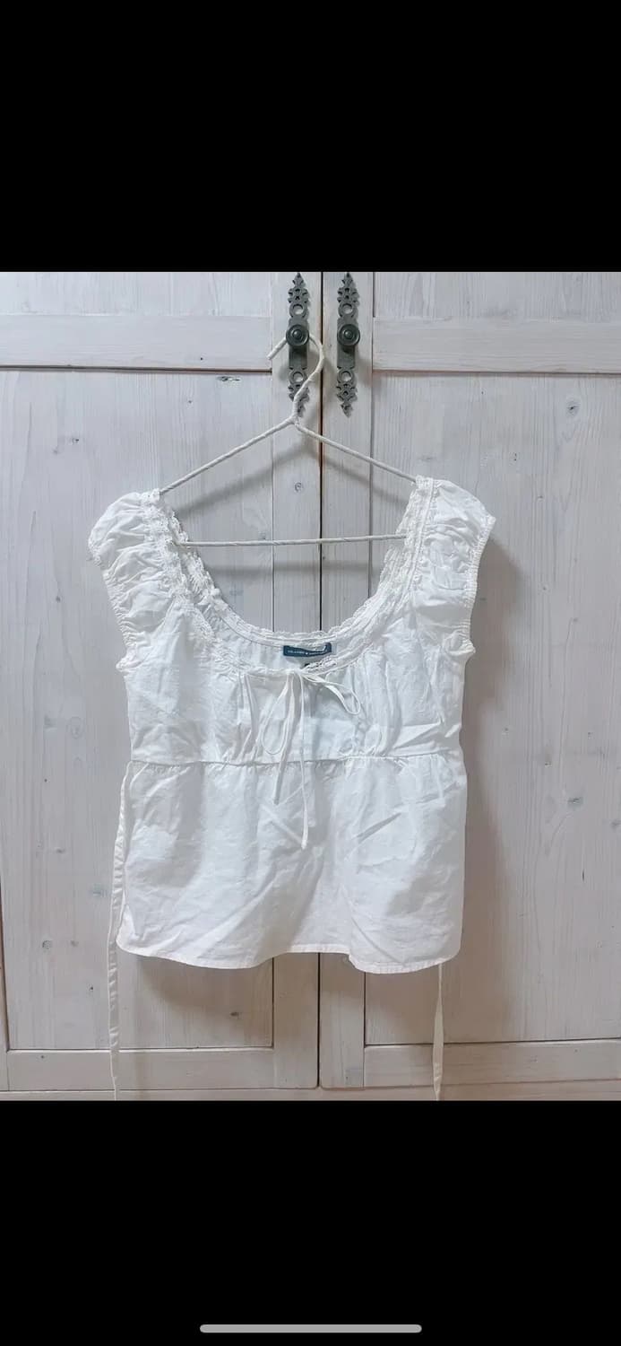 브랜디멜빌 화이트 리본 오데뜨 블라우스 상품이미지2