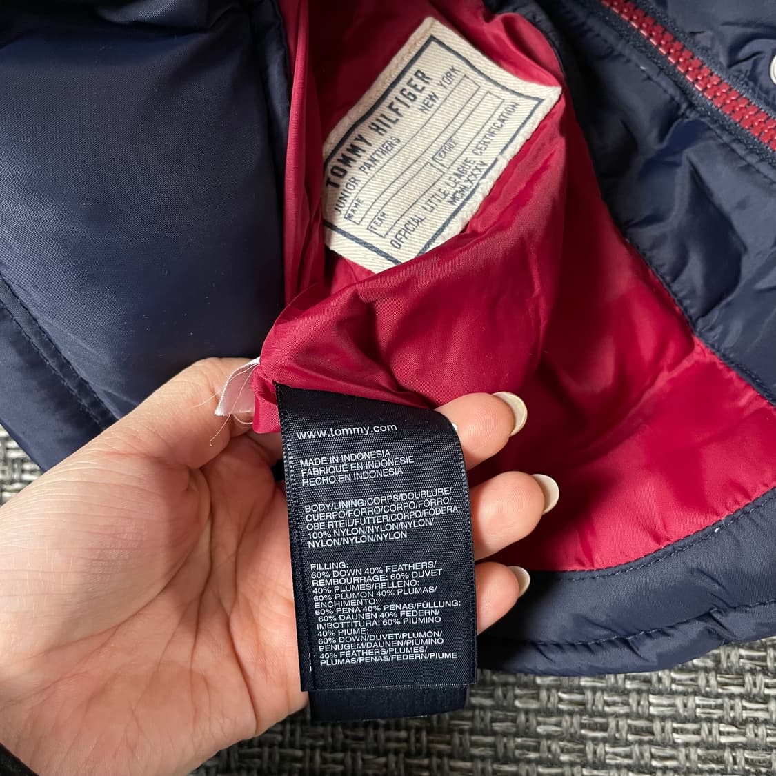 타미힐피거 키즈 미니로고 네이비 패딩 조끼 3T 상품이미지6