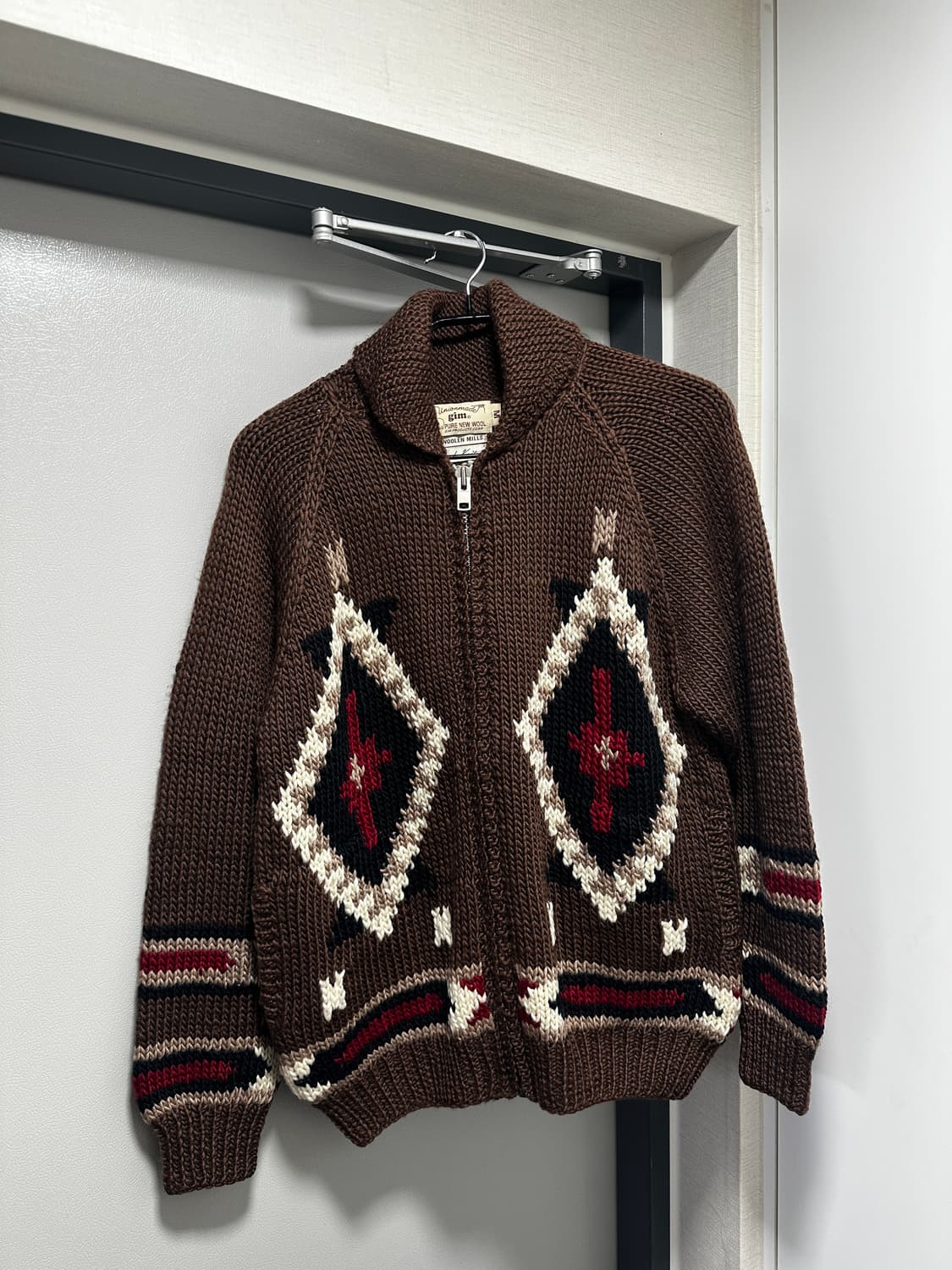 노르딕 헤비 울 집업 코위찬 handknit 상품이미지1