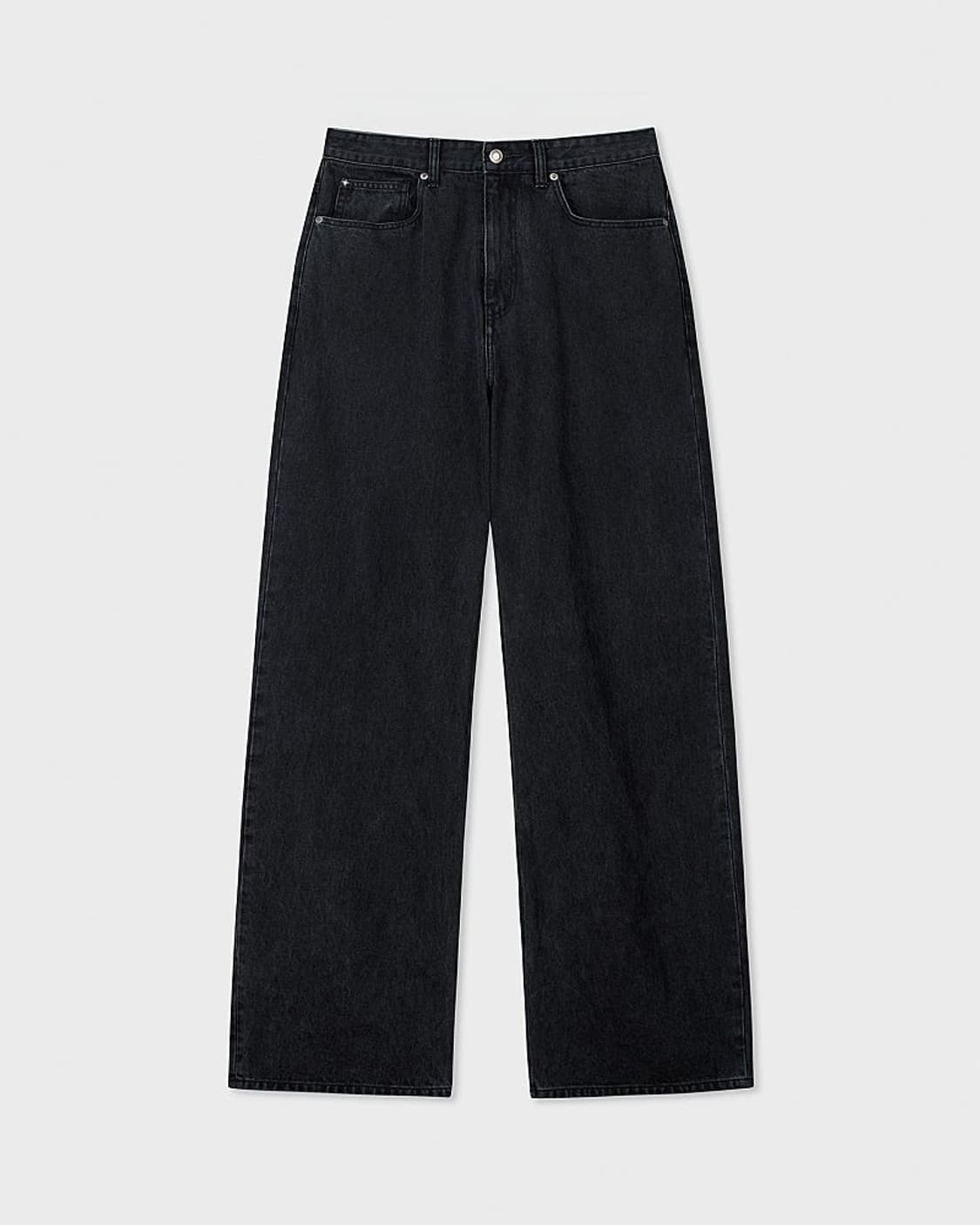 [새상품]벨리에 트루 와이드 팬츠 워시드 블랙 30 상품이미지5