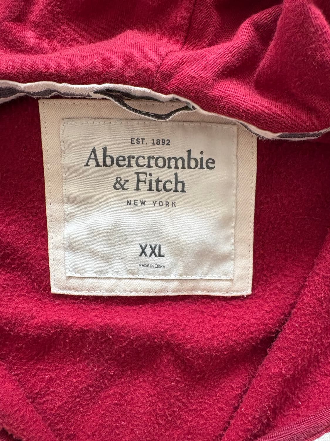 아베크롬비 후드집업 레드 xxl 상품이미지2