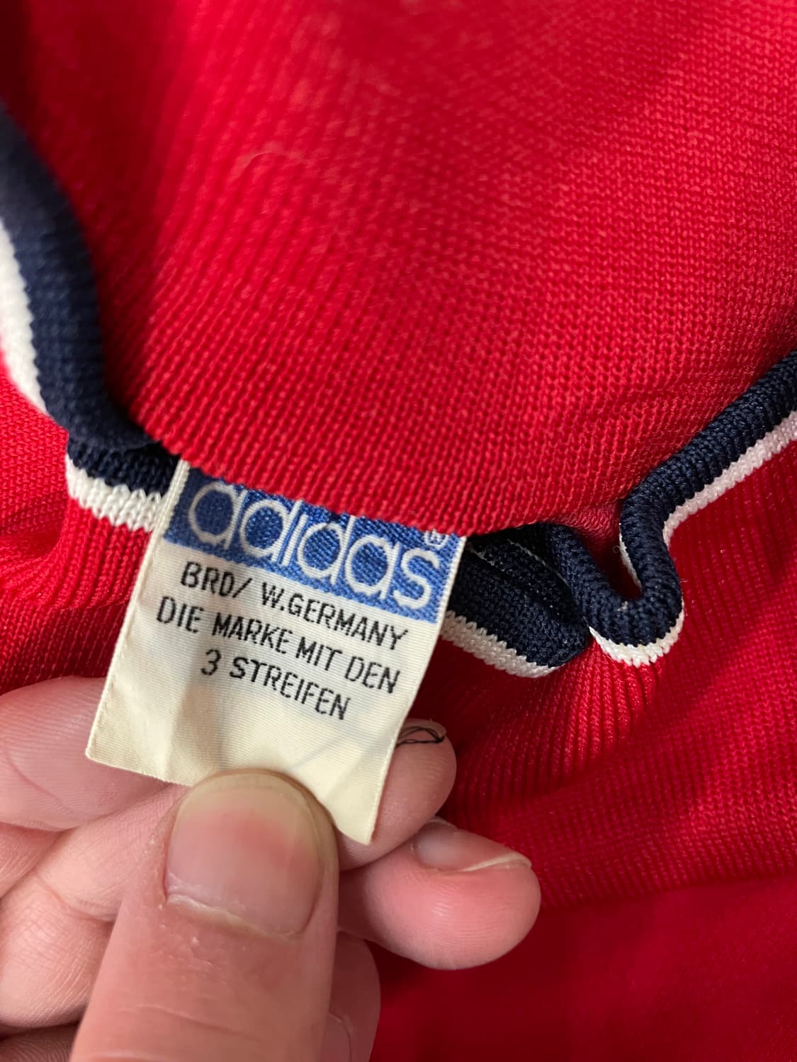 80s 아디다스 서독 빈티지 레드 트랙탑 상품이미지4