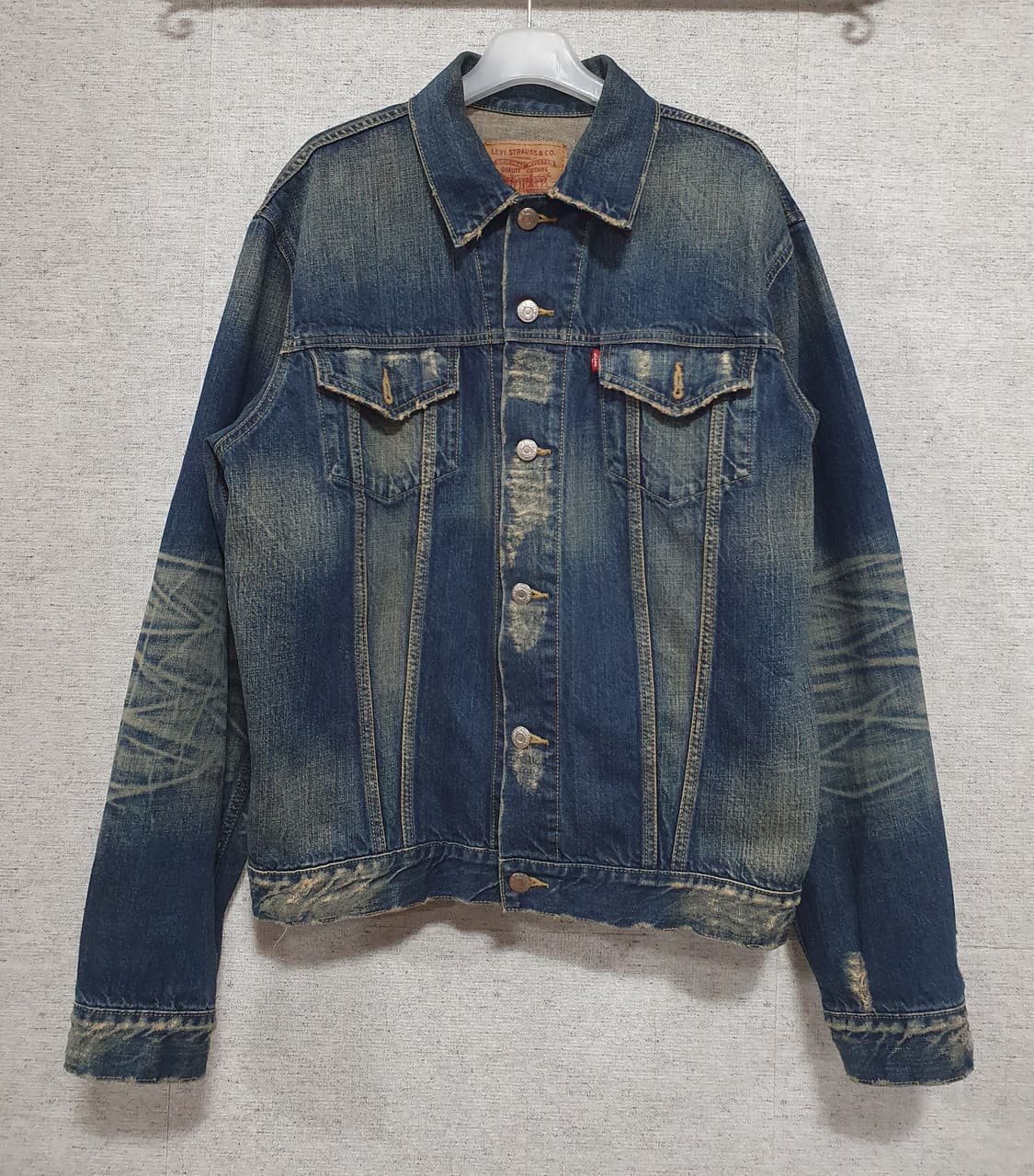 리바이스 90's  워싱 디스트로이드 데님 자켓 상품이미지10