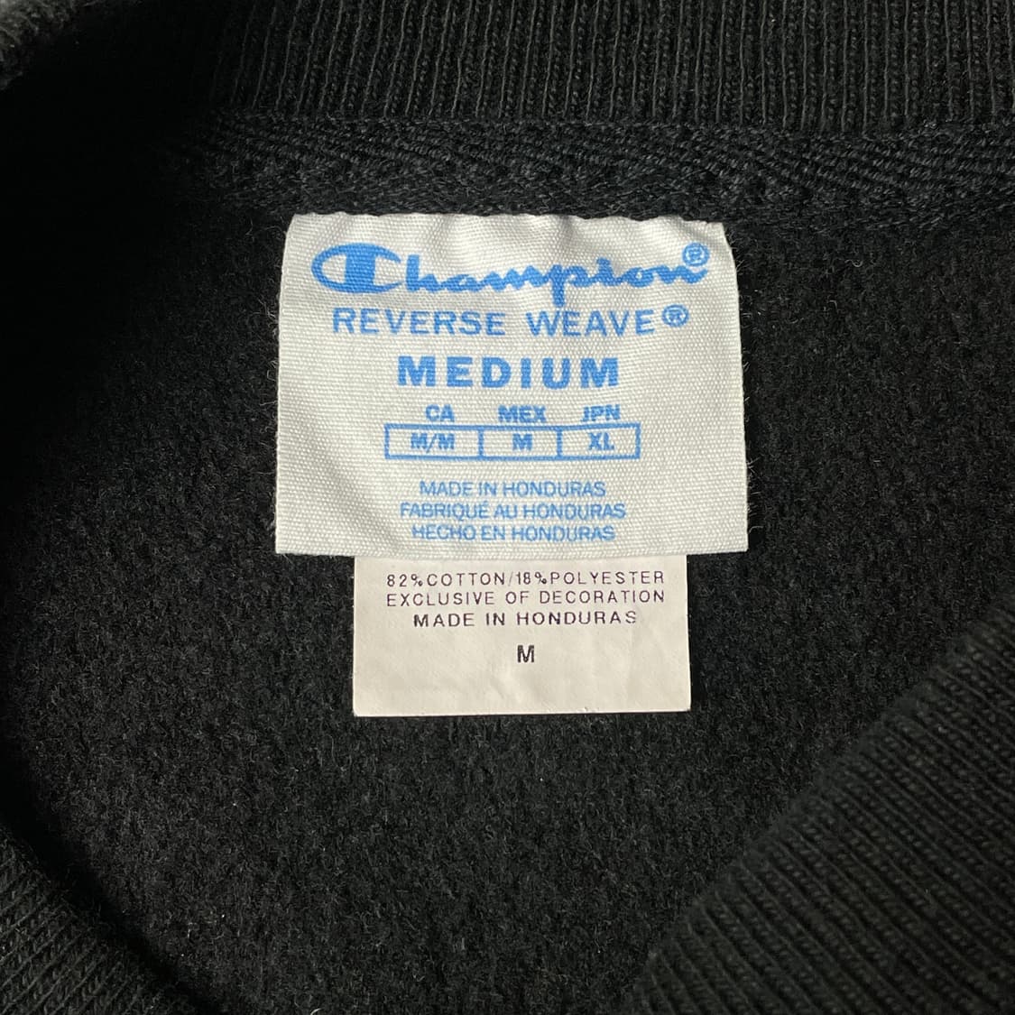 CHAMPION 챔피온 리버스위브 빈티지 블랙 코튼 맨투맨 A00527 상품이미지8