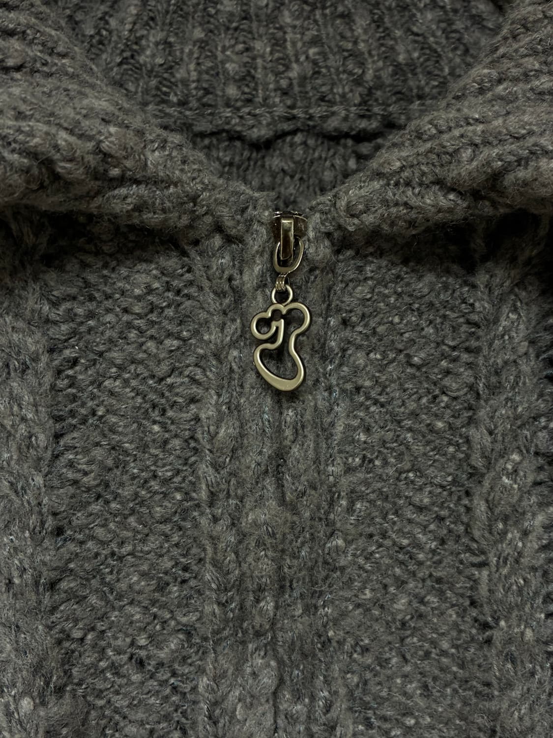 허그유어스킨 팝콘 니트 집업 상품이미지3