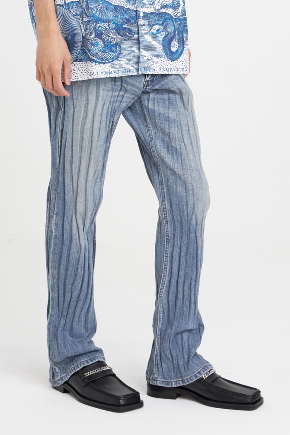 MARTINE ROSE Crinkle Straight Leg Jean 상품이미지1