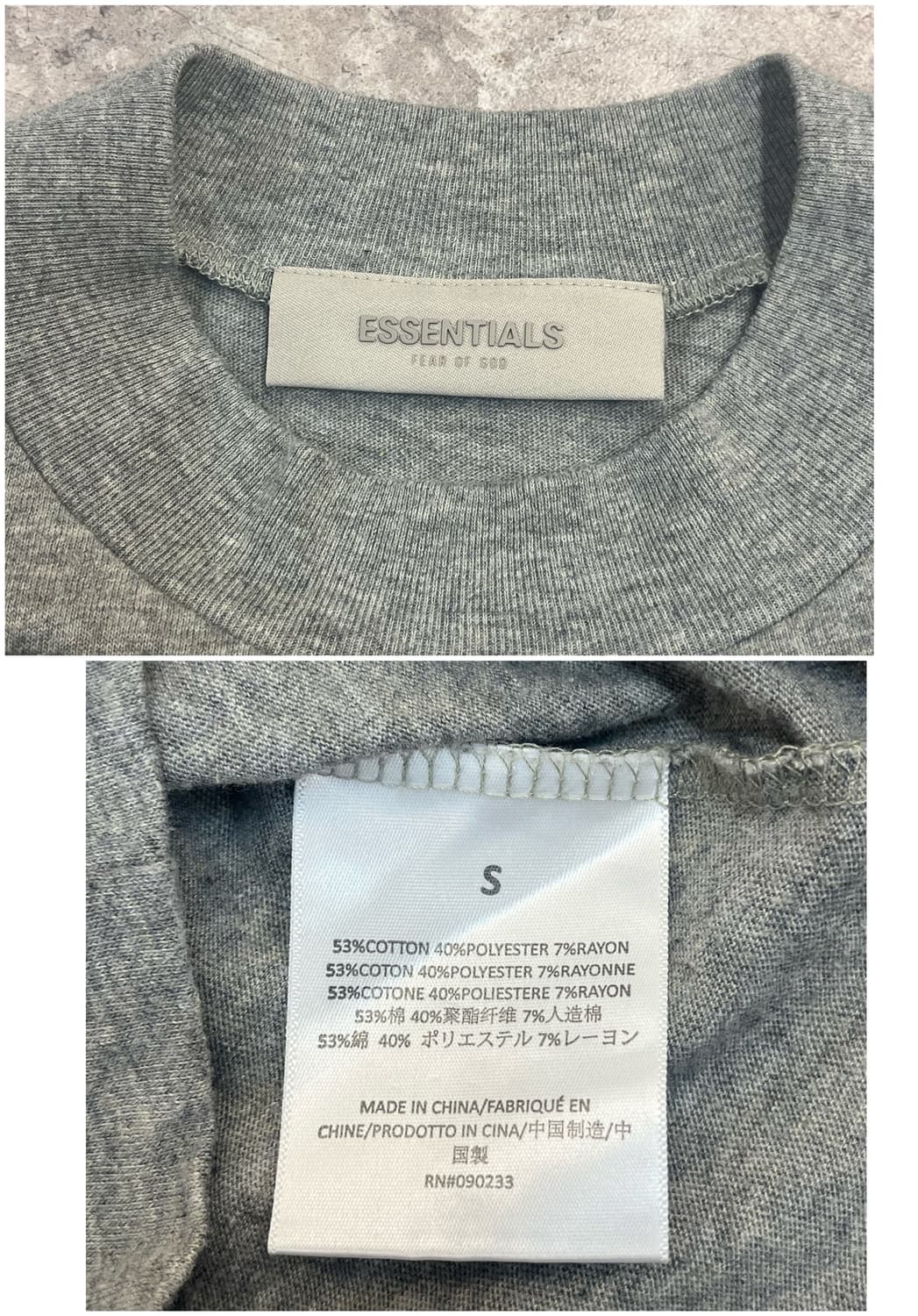 피어오브갓 에센셜 1977 반팔티 그레이 S #csz3227 상품이미지3